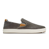 Men Lae‘ahi Lauhala Men's Leather Slip-On Sneakers - Ash| OluKai