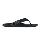 Men Tuahine Men's Waterproof Leather Beach Sandals - Black| OluKai