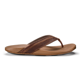 Men Hiapo -Dark Java / Toffee Men’s Leather Beach Sandals| OluKai