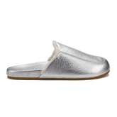 Women Kōnea Women’s Leather Slipper Mules - Silver| OluKai