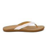 Women Honu Women’s Leather Sandals - Bright White / Golden Sand| OluKai