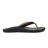 Women Honu Women’s Leather Beach Sandals - Black| OluKai