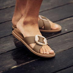 Women La‘i Slide Women’s Slide Beach Sandals - Tan| OluKai