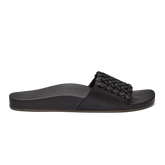 Women Kāmola Women’s Leather Slide Sandals - Black| OluKai