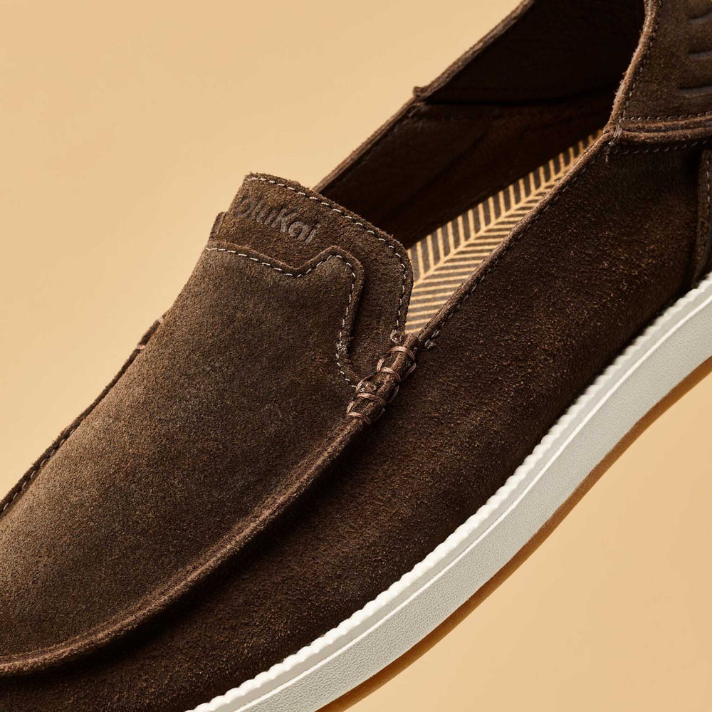 Men Kākaha Nia Men‘s Suede Slip-On Shoes - Dark Wood| OluKai