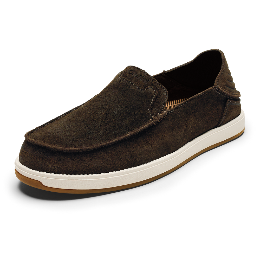 Men Kākaha Nia Men‘s Suede Slip-On Shoes - Dark Wood| OluKai