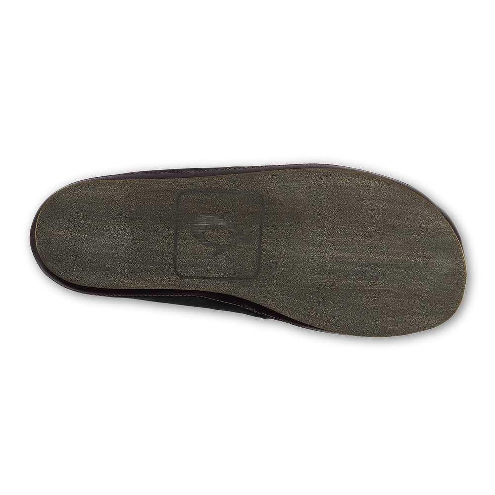 Men Moloā Slipper - Black / Dk Java| OluKai