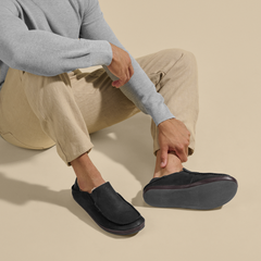 Men Moloā Slipper - Black / Dk Java| OluKai