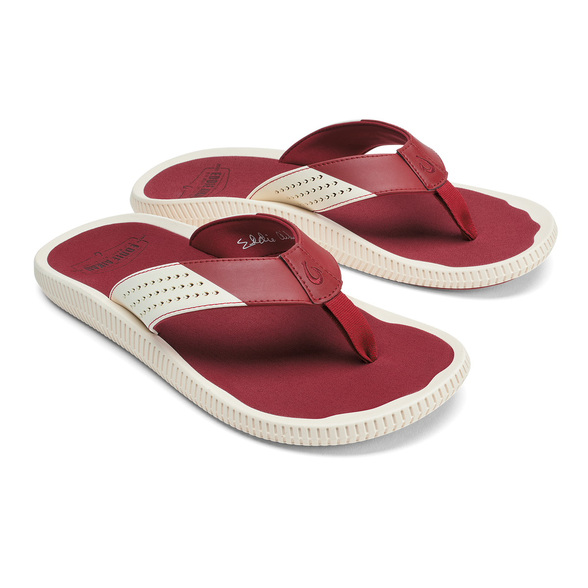 Men|New Arrivals Ulele - Off White / Deep Red| OluKai