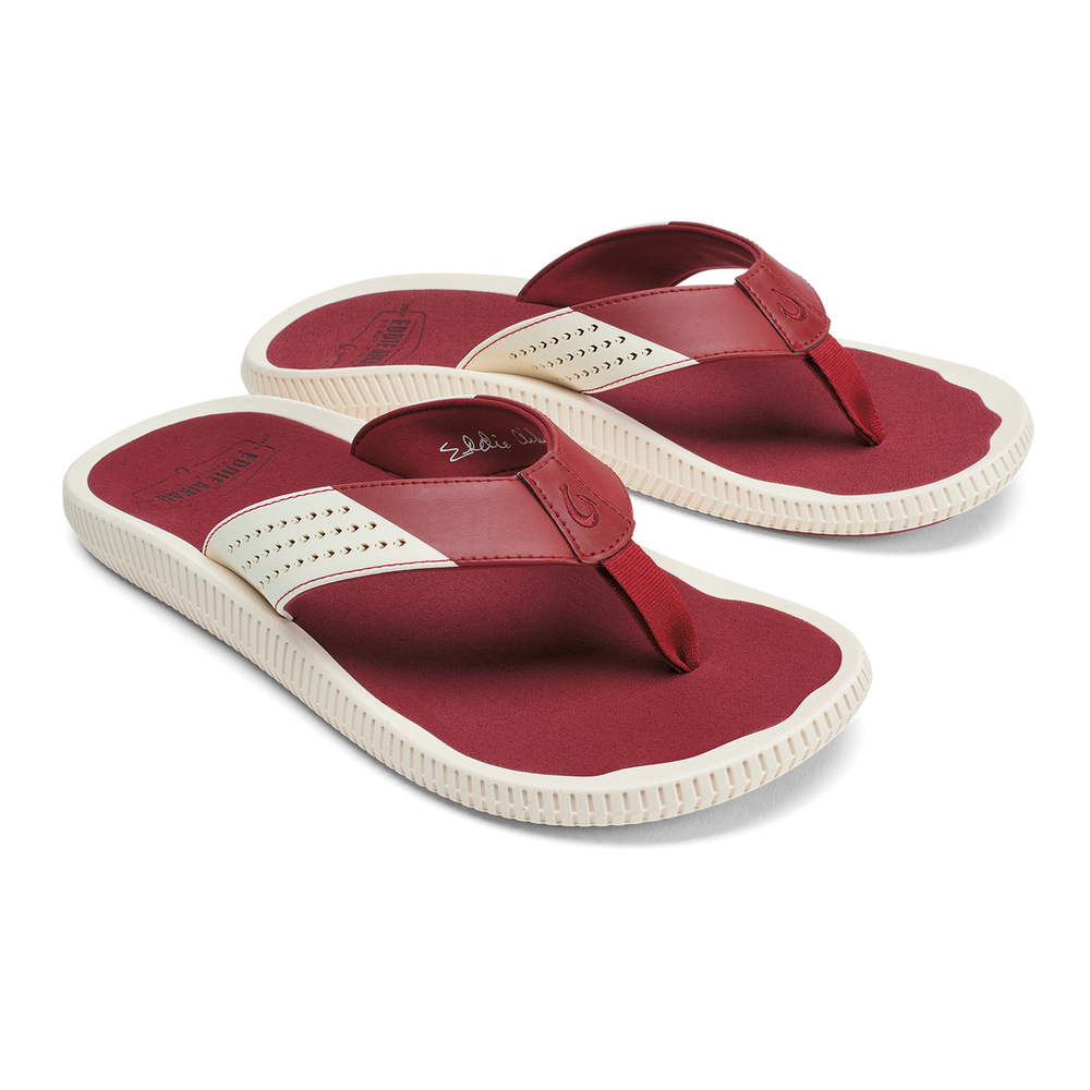 Men|New Arrivals Ulele - Off White / Deep Red| OluKai