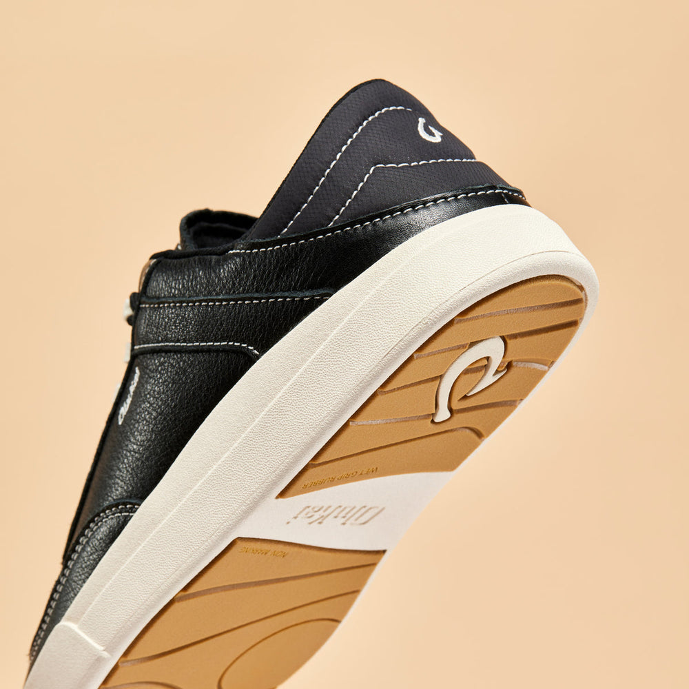 Women Hā‘upu Women’s Leather Sneakers - Onyx| OluKai