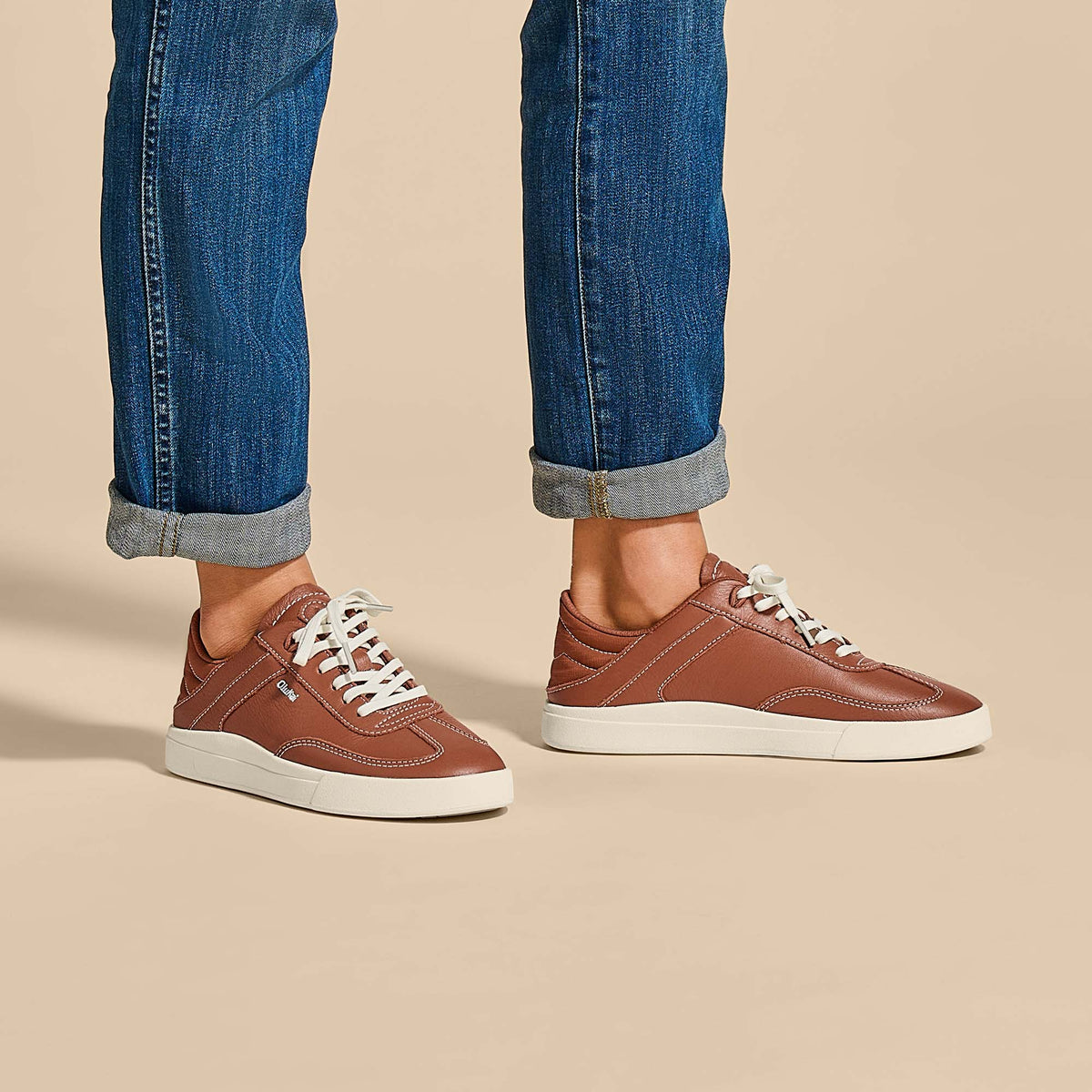 Women Hā‘upu Women’s Leather Sneakers - Fox| OluKai