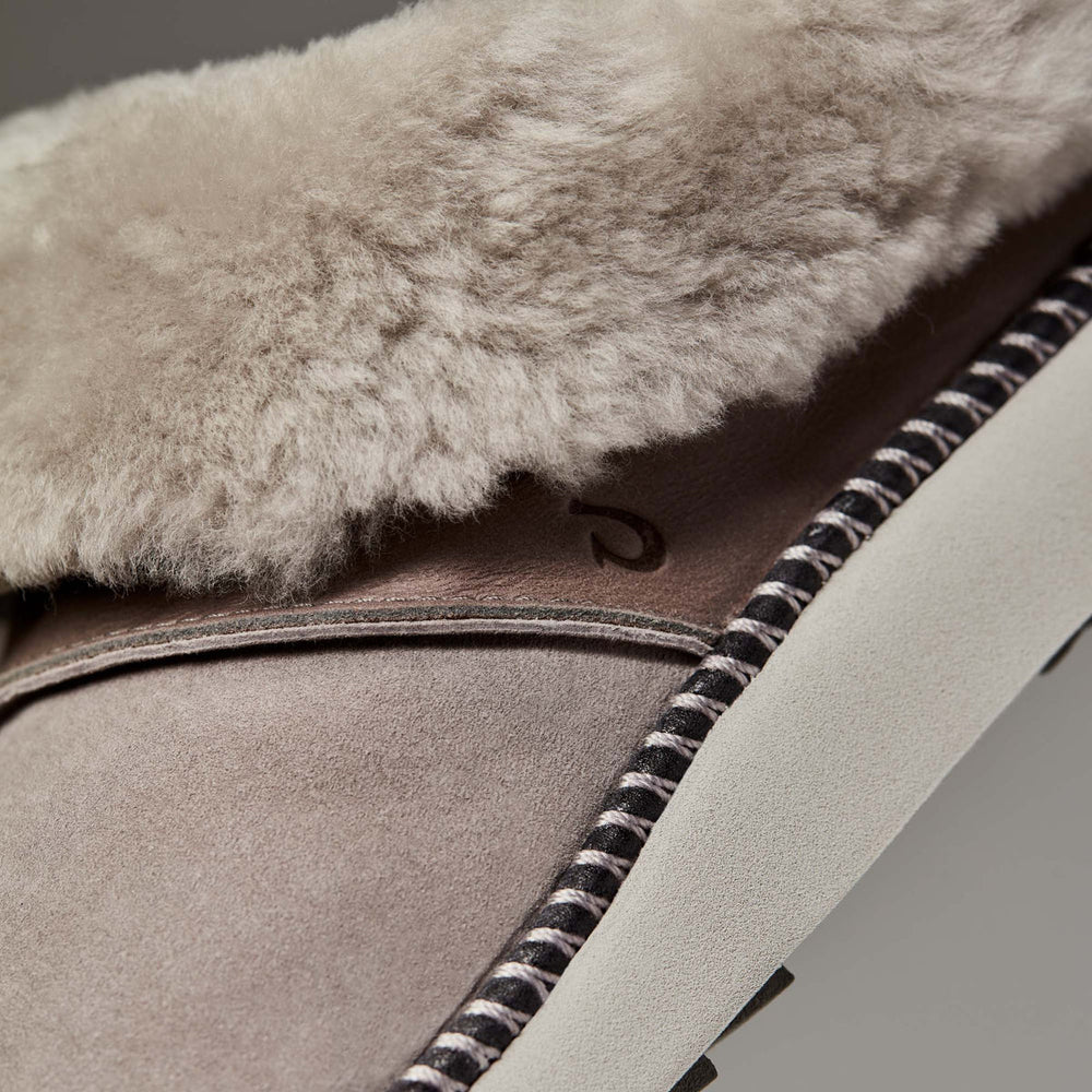 Women Ku‘i Women’s Fuzzy Slip-On Slippers - Fog| OluKai