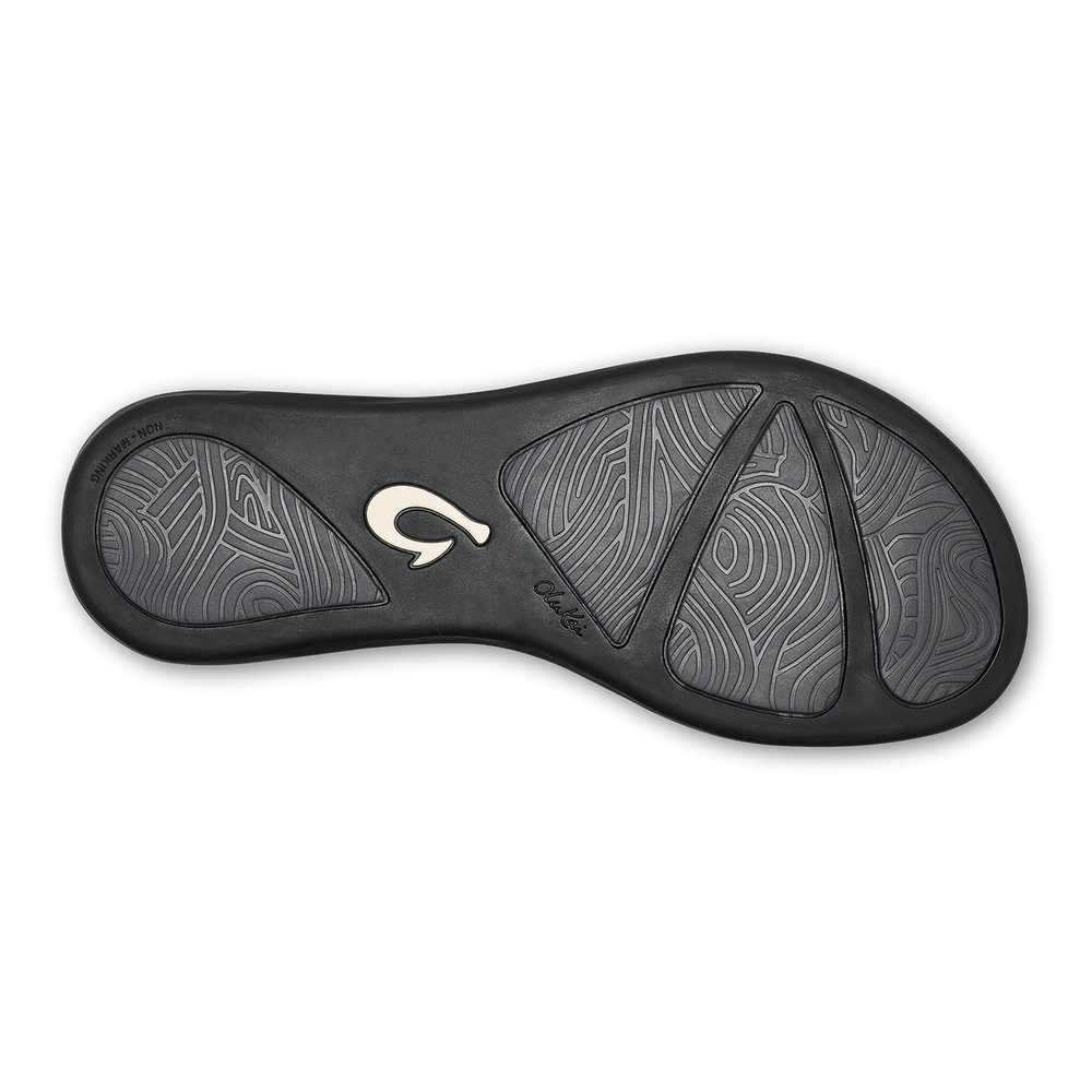 Women Honu Women’s Leather Beach Sandals - Black| OluKai